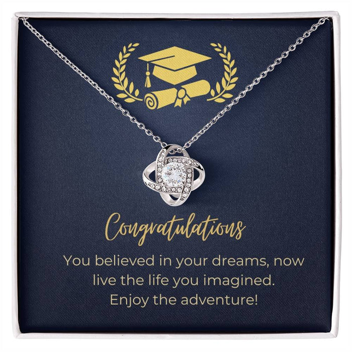 Graduation Necklace For Her- Loveknot Necklace