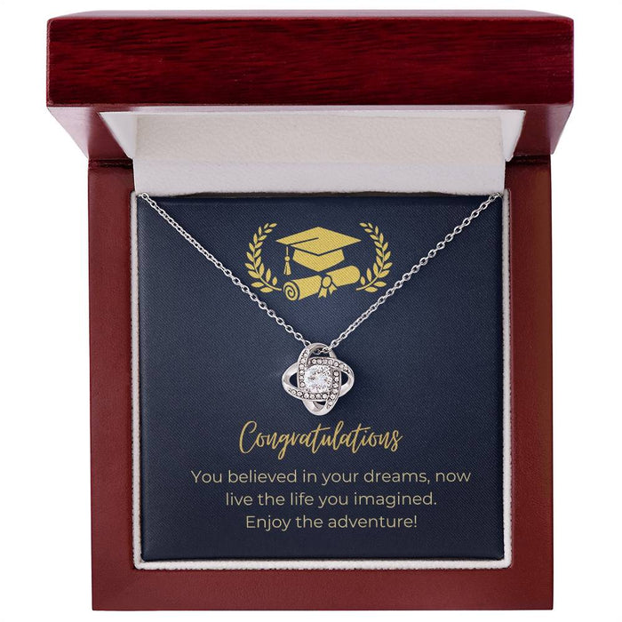Graduation Necklace For Her- Loveknot Necklace