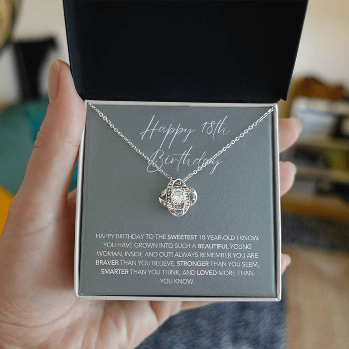 Happy 18th Birthday- Loveknot Necklace Gift