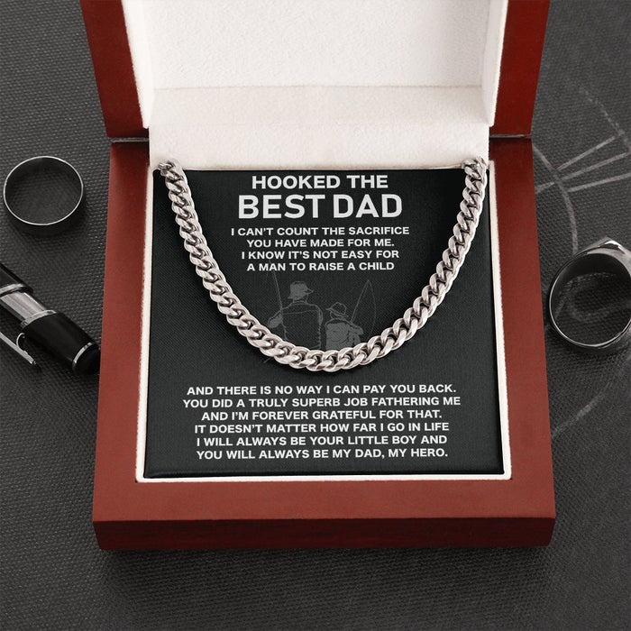 To My Dad Necklace-Gifts For Dad Who Loves Fishing