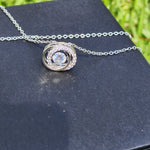 Mother And Daughter-Eternity Love Cirlcle Necklace-S925 Sterling Silver - luxoz