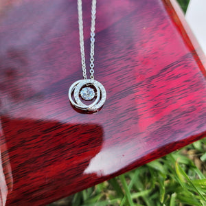 Mother And Daughter-Eternity Love Cirlcle Necklace-S925 Sterling Silver - luxoz