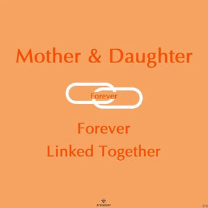 Mother And Daughter Gifts- S925 Mother & Daughter Forever Linked Together Necklace - luxoz