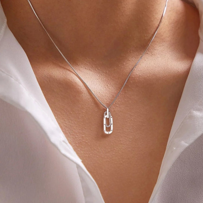 Mother And Daughter Gifts- S925 Mother & Daughter Forever Linked Together Necklace