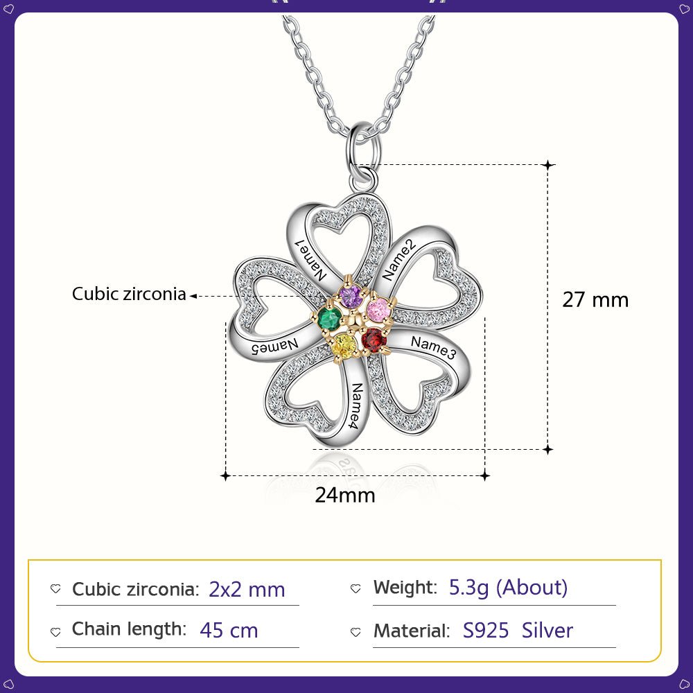Birthstone Necklace | Mother Birthstone Necklace | luxoz