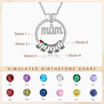 Mother's Day Gift-Custom Birthstone And Names- Mum Necklace - luxoz