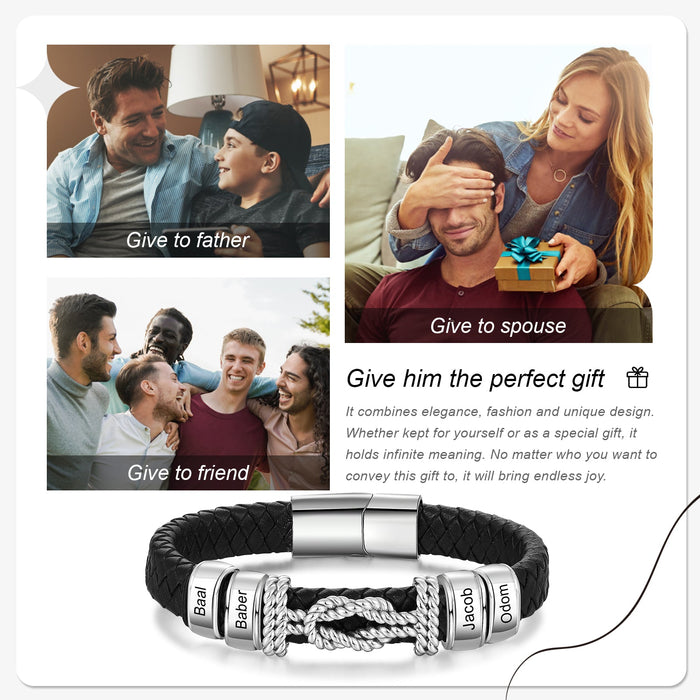 Personalised Bracelet For Men-Stainless Steel Men Bracelet
