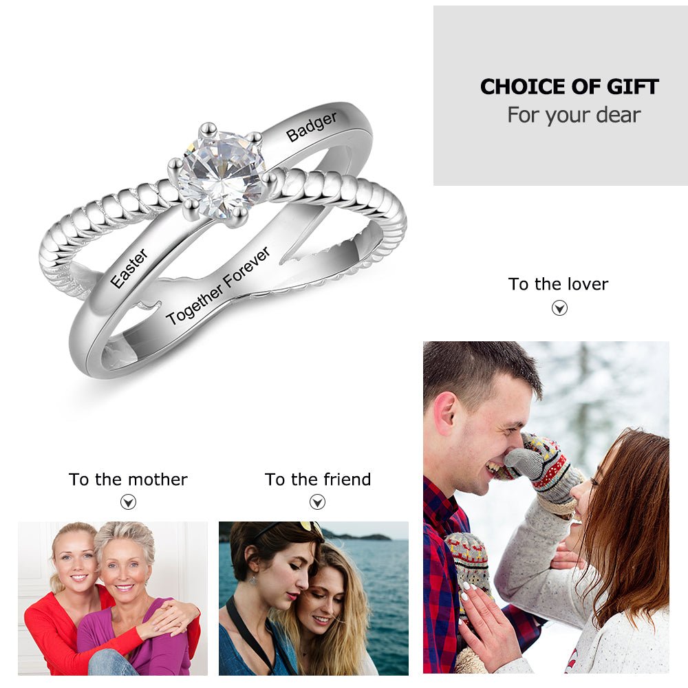 Personalised Engraved Ring-925 Sterling Silver Ring Australia - luxoz