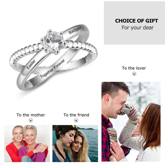 Personalised Engraved Ring-925 Sterling Silver Ring Australia