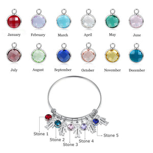 Personalised Family Birthstone Bracelet - luxoz