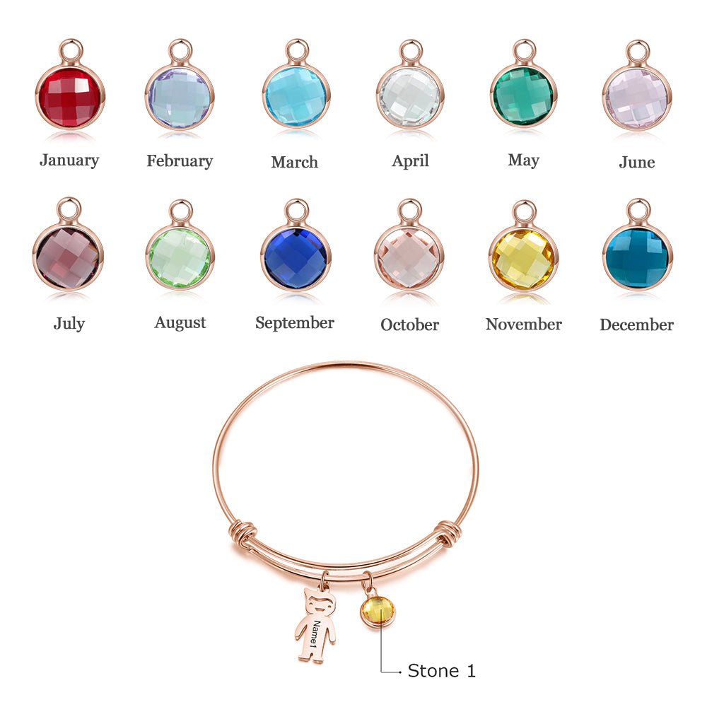 Personalised Family Birthstone Bracelet - luxoz