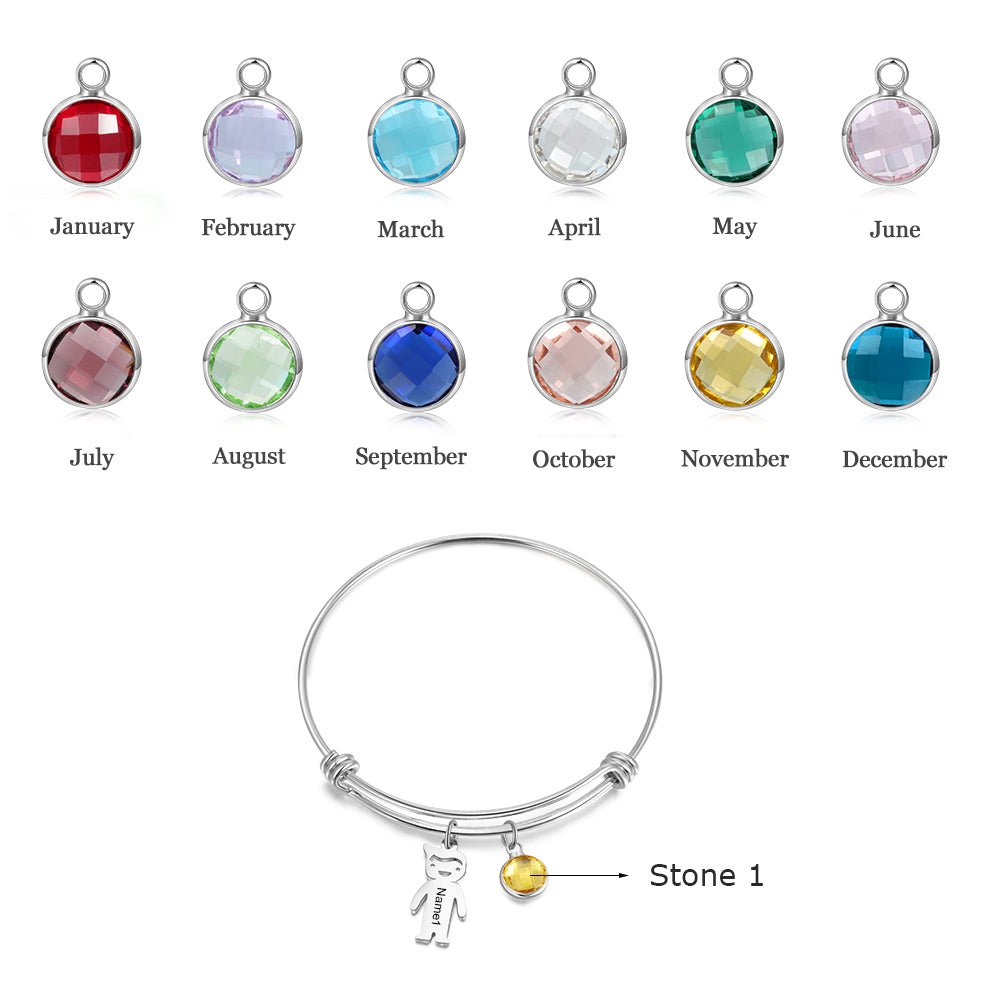 Personalised Family Birthstone Bracelet - luxoz