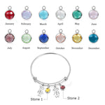 Personalised Family Birthstone Bracelet - luxoz