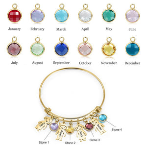 Personalised Family Birthstone Bracelet - luxoz