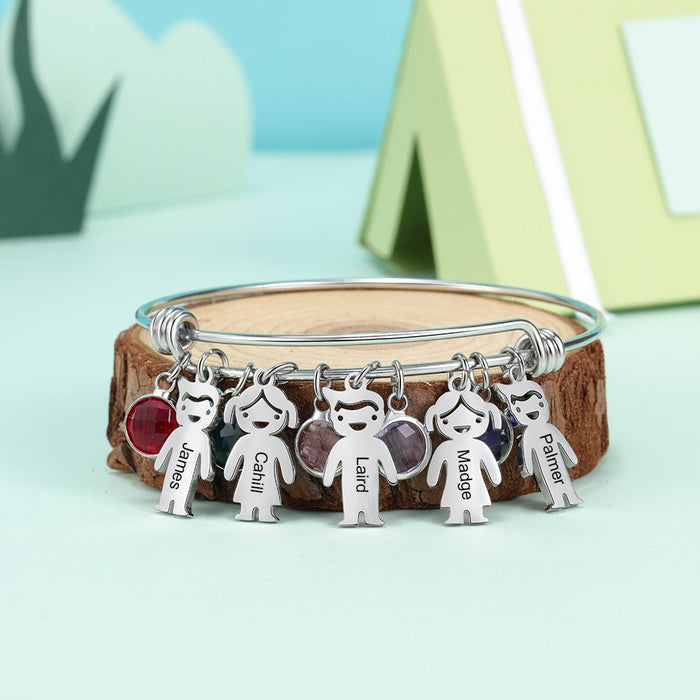 Personalised Family Birthstone Bracelet