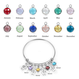 Personalised Family Birthstone Bracelet - luxoz