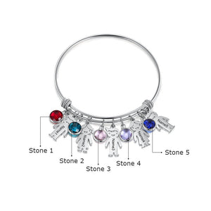 Personalised Family Birthstone Bracelet - luxoz