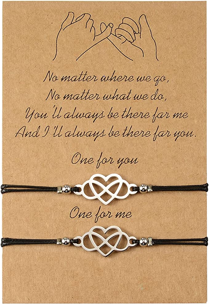 Pinky Promise Bracelet for Best Friends, Sister-Distance Relationship Gifts for Women - luxoz