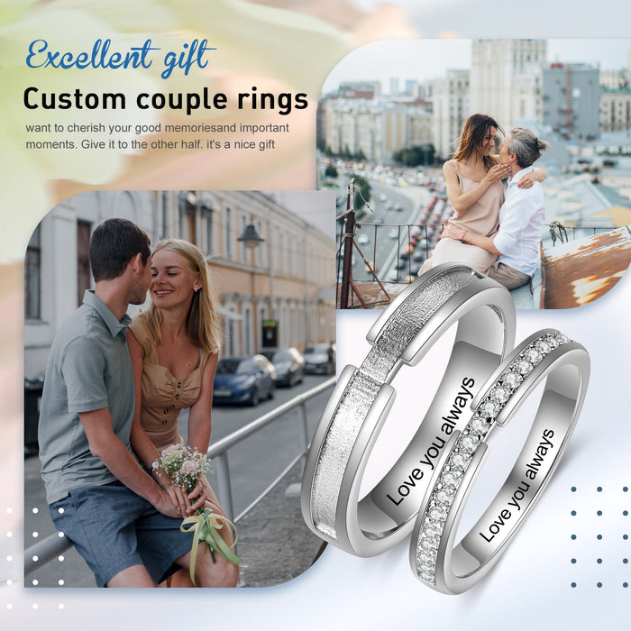 Promise Rings For 2- Gold Plated Copper Couple Rings