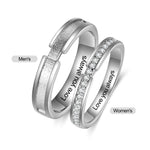 Promise Rings For 2- Gold Plated Copper Couple Rings - luxoz