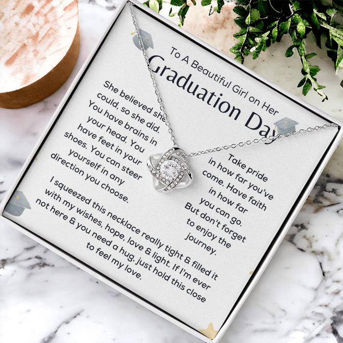 To A Beautiful Girl- Graduation Necklace For Her