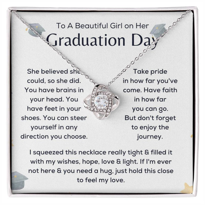 To A Beautiful Girl- Graduation Necklace For Her