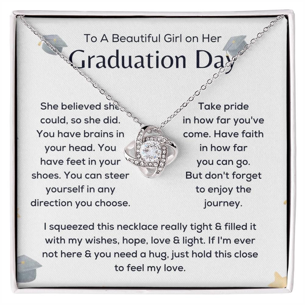 To A Beautiful Girl- Graduation Necklace For Her - luxoz