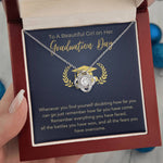 To A Beautiful Girl- On Her Graduation Day-Loveknot Necklace - luxoz
