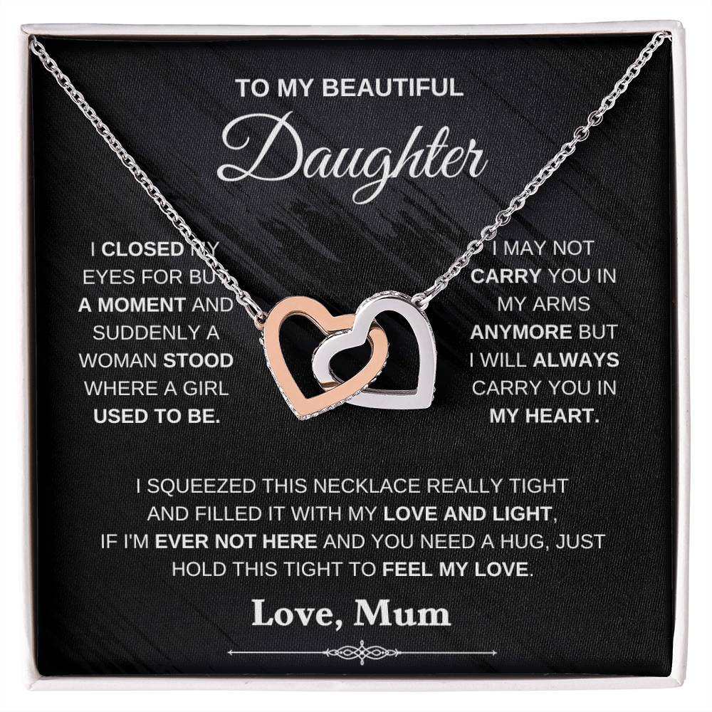 To My Daughter, Gift For Daughter from Mom Hearts Necklace, To my Daug –  MonCheriDesigns
