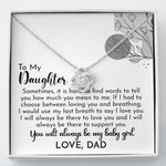 to my daughter love dad necklace