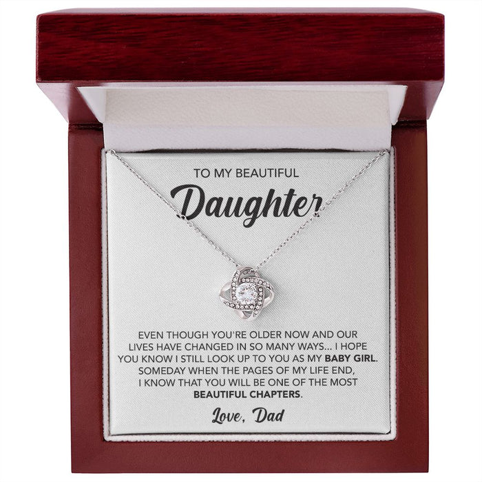 Birthday Gift For Daughter From Dad-Loveknot Necklace