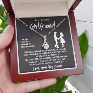 To My Beautiful Girlfriend- Alluring Necklace- If I Could - luxoz
