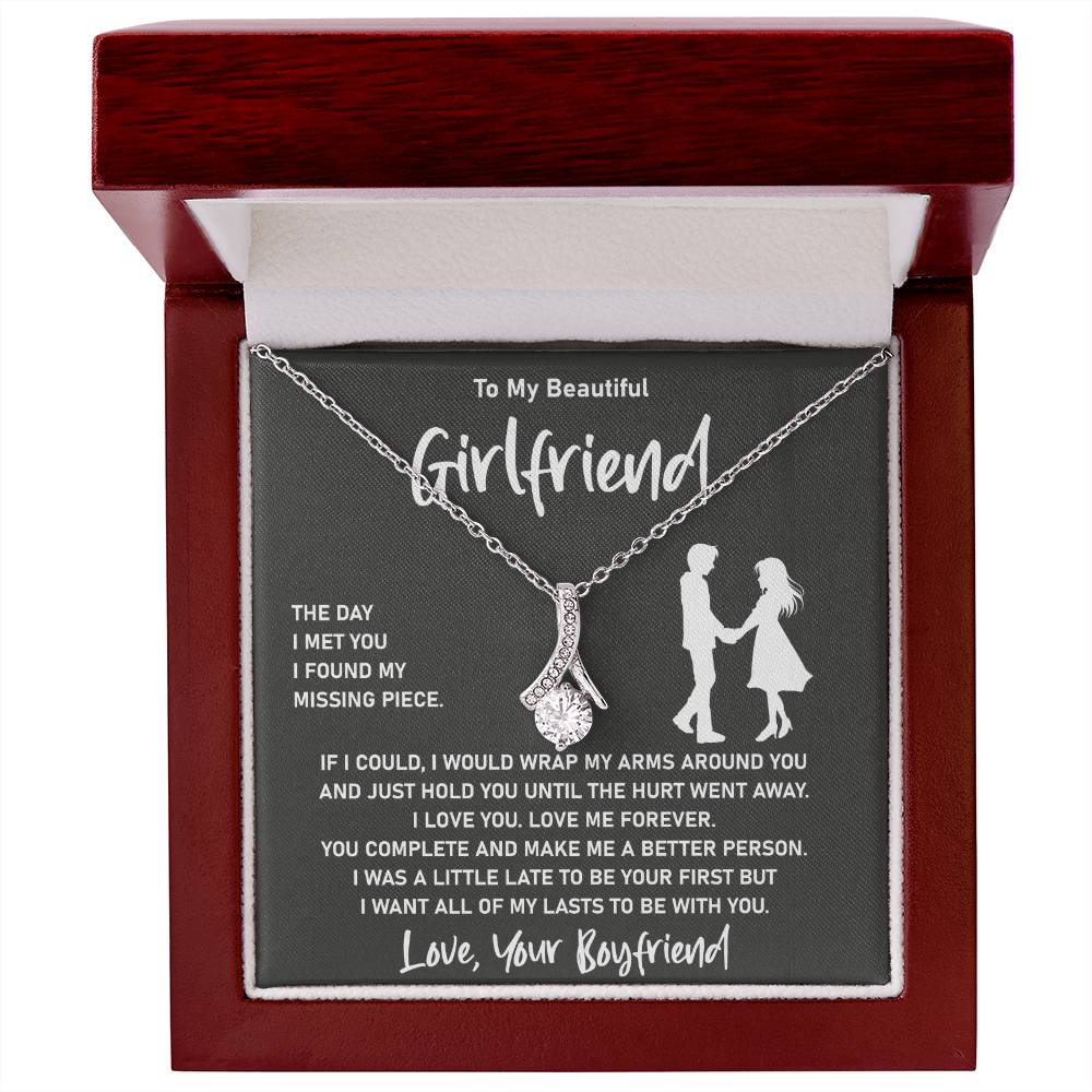 To My Beautiful Girlfriend- Alluring Necklace- If I Could - luxoz