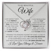 To My Beautiful Wife- Loveknot Necklace- To Feel Mu Arms Around You - luxoz