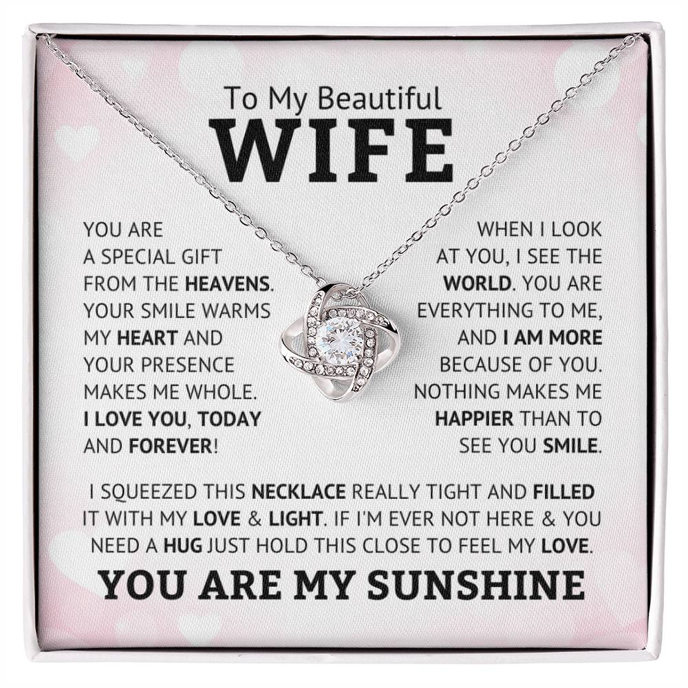 To My Beautiful Wife - You Are A Special Gift From The Heavens - Necklace - luxoz