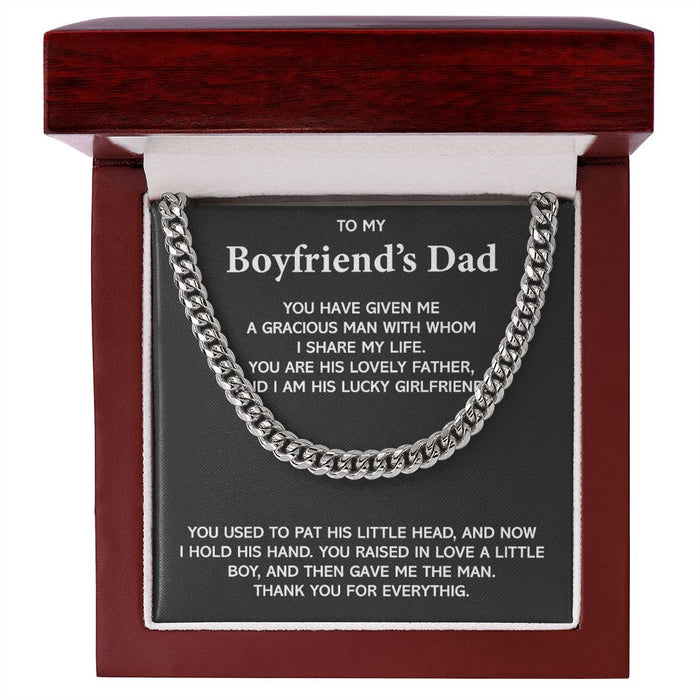 To My Boyfriend's Dad- Meaningful Necklace Gift