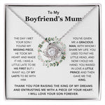 To My Boyfriend's Mum- Loveknot Necklace- I Will Love Your Son Forever - luxoz