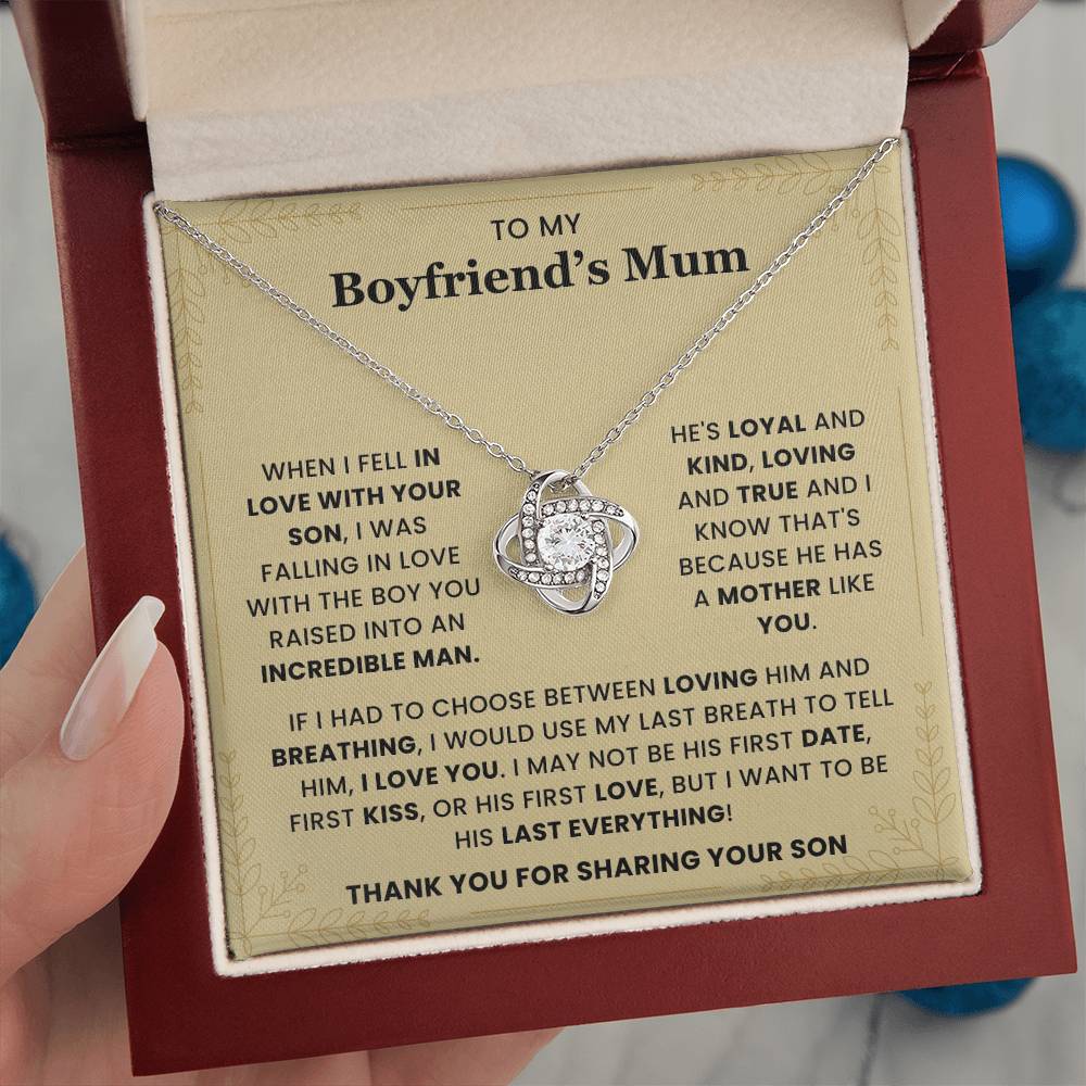 To My Boyfriend's Mum-Loveknot Necklace-When I Fell In Love With Your Son - luxoz