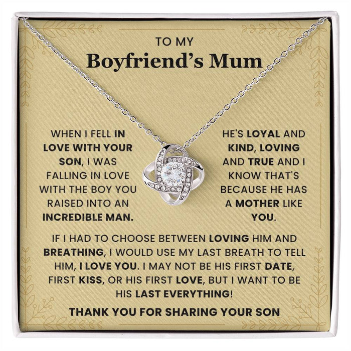 To My Boyfriend's Mum-Loveknot Necklace-When I Fell In Love With Your Son