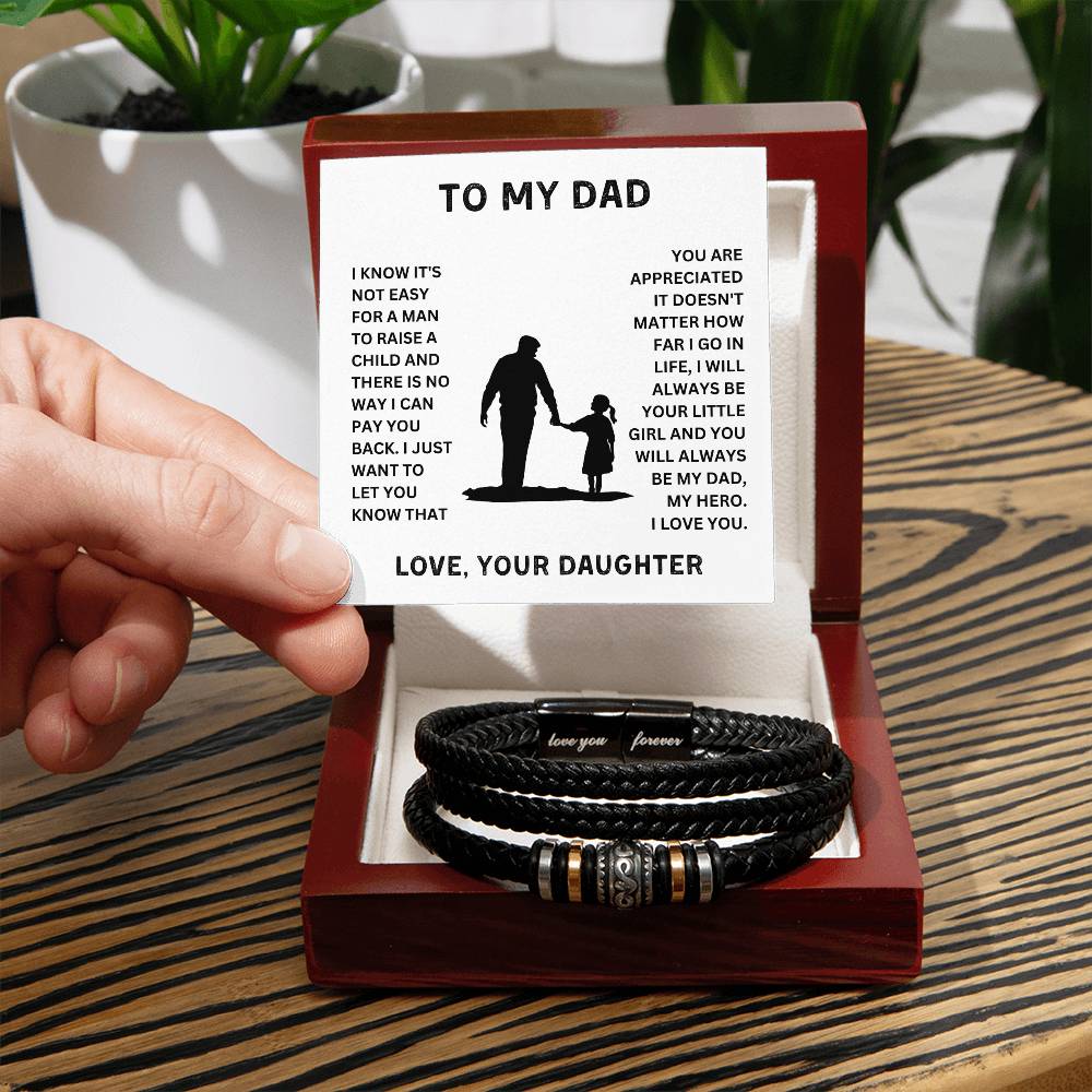 To My Dad-You Are My Hero-Love You Forever Bracelet - luxoz