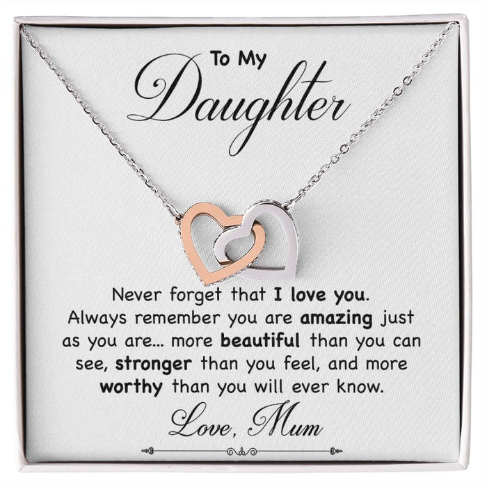 Mother And Daughter Necklace- Two Hearts Necklace