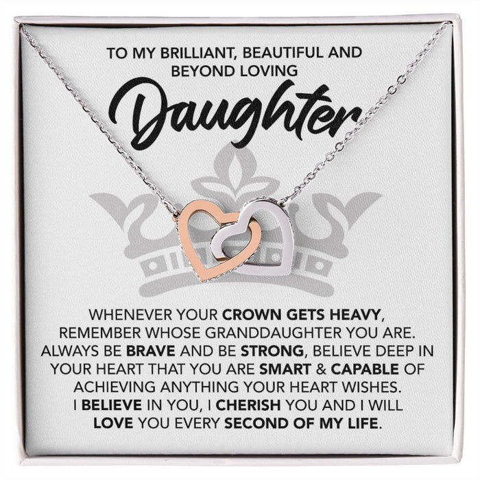 Mother Daughter Necklace-Interlocking Hearts Necklace