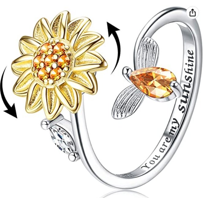 Fidget Ring | Sunflower Ring | luxoz