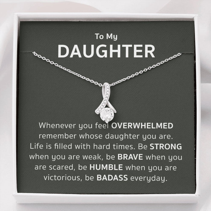 Badass Daughter Necklace-Silver Alluring Necklace