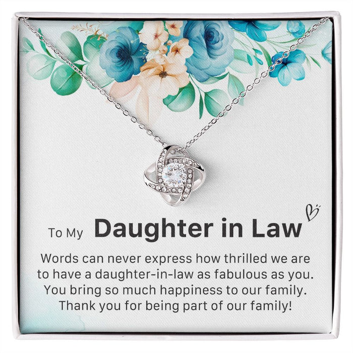 To My Daughter In Law- Loveknot Necklace
