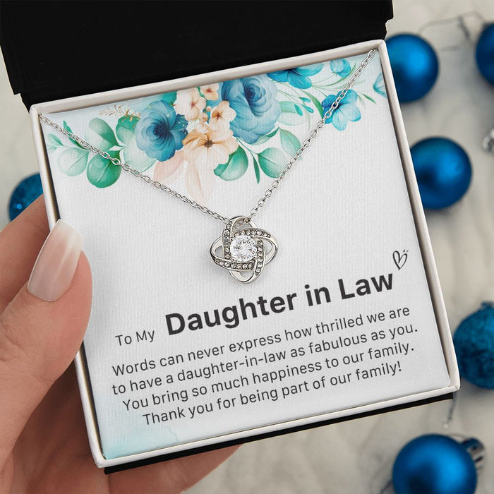 To My Daughter In Law- Loveknot Necklace