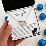 To My Daughter- Interlocking Hearts Necklace- Wear This Necklace - luxoz