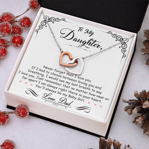 To My Daughter- Interlocking Necklace- I Am Always Right There - luxoz