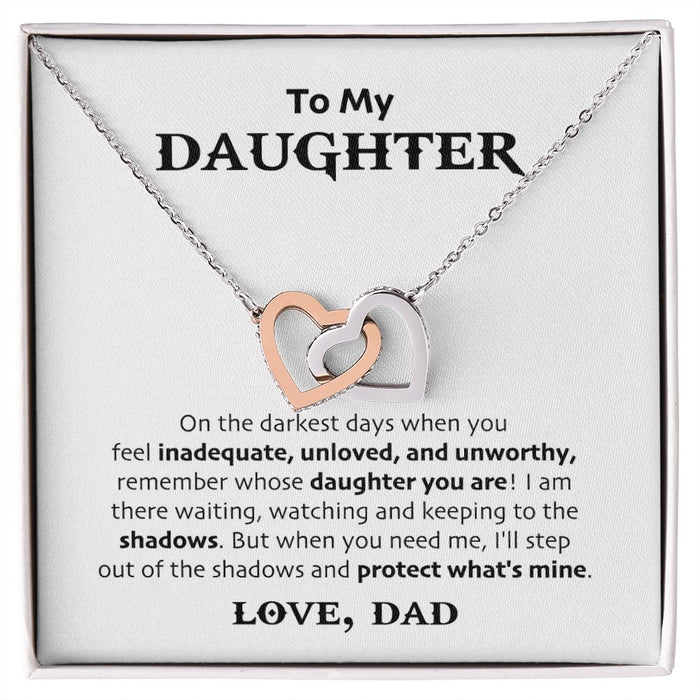 Father Daughter Gifts-Interlocking Hearts Necklace