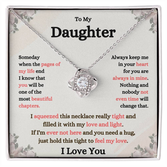 To My Daughter-Loveknot Necklace-An Unbreakable Bond With Daughter